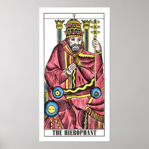 Hierofant Tarot Card Poster