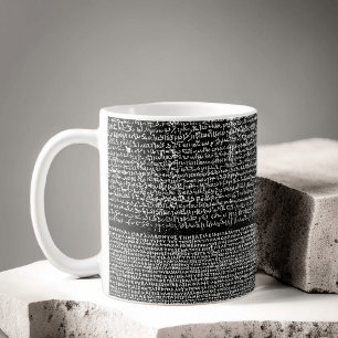 Hieroglyf Forntida Egypten Språk Inskriven Text Kaffemugg