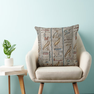 Hieroglyf Forntida Egypten Språk Inskriven Text Kudde