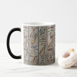 Hieroglyf Forntida Egypten Språk Inskriven Text Magisk Mugg