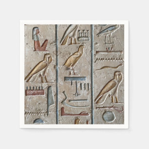 Hieroglyf Forntida Egypten Språk Inskriven Text Pappersservett