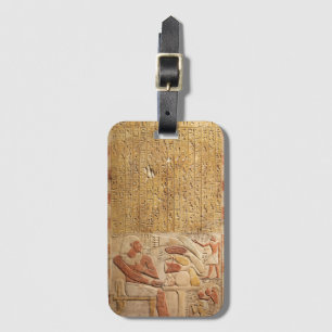 Hieroglyfi av den antika Egyptenen mitten Bagagebricka