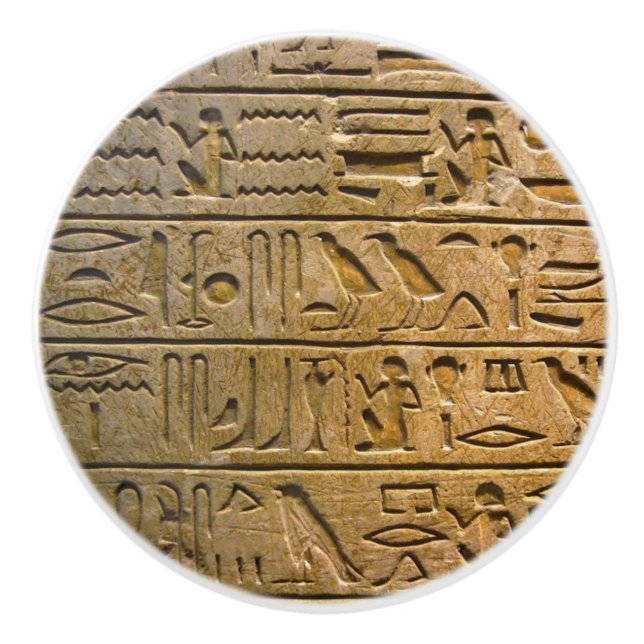 Hieroglyfi Ceramisk Knob Knopp (Framsidan)