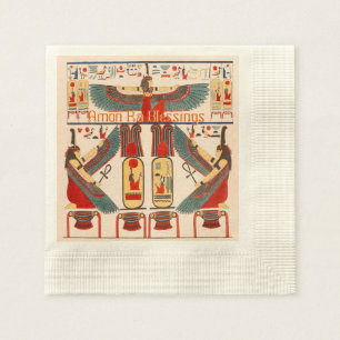 Hieroglyfi, egyptisk gud Amon Ra Blessings Pappersservett