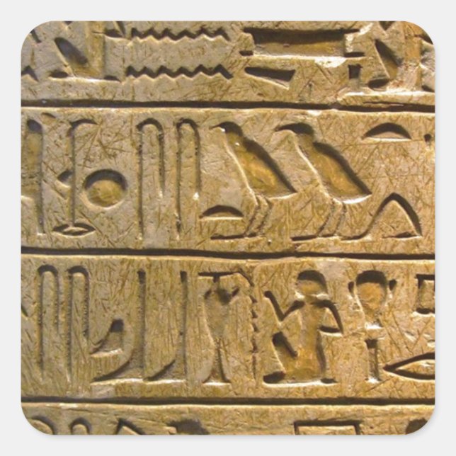Hieroglyfi Fyrkantigt Klistermärke (Framsida)