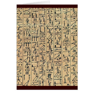Hieroglyfi Hälsningskort
