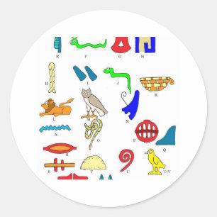 Hieroglyfi Runt Klistermärke
