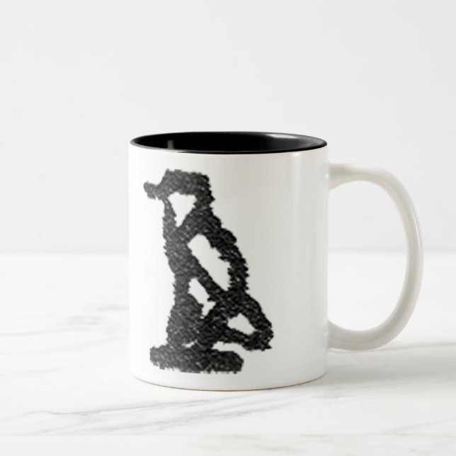 Hieroglyfisk (1/4) Två-Tonad mugg (Höger)