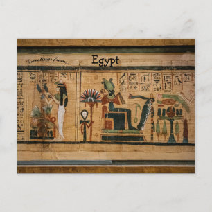 Hieroglyfisk konst i Egypten Vykort