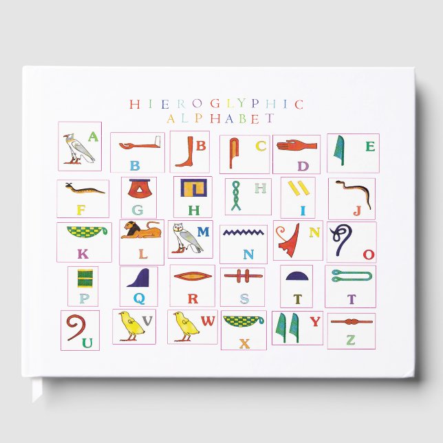 Hieroglyfiskt alfabet gästböcker (Framsida)