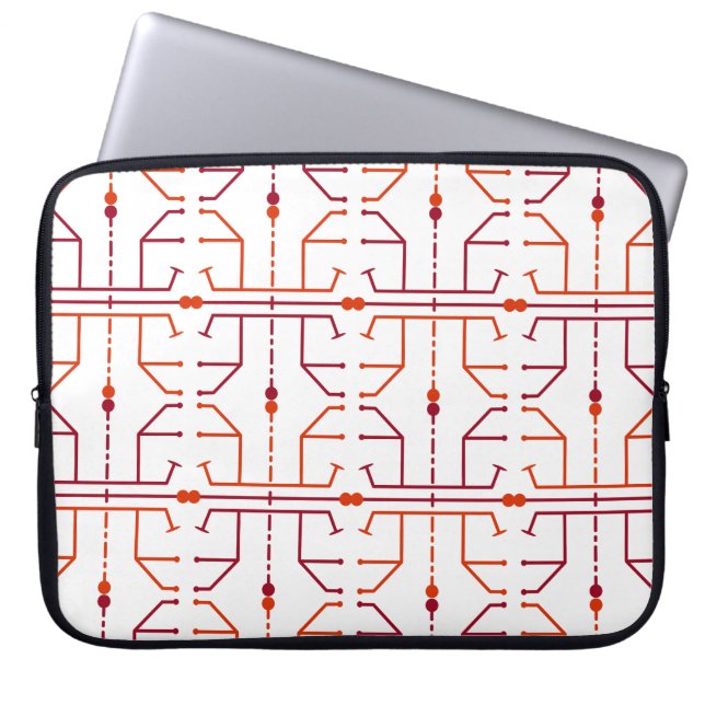 Hieroglyph Abstrakt Mönster Laptop sleeve 15 tum (Framsidan)
