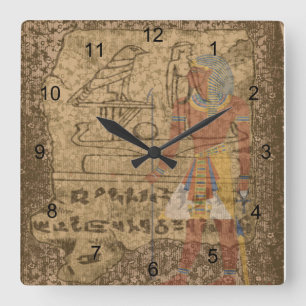 Hieroglyphic egyptier fyrkantig klocka