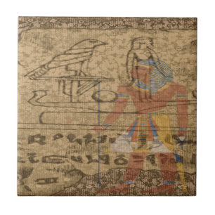 Hieroglyphic egyptier kakelplatta