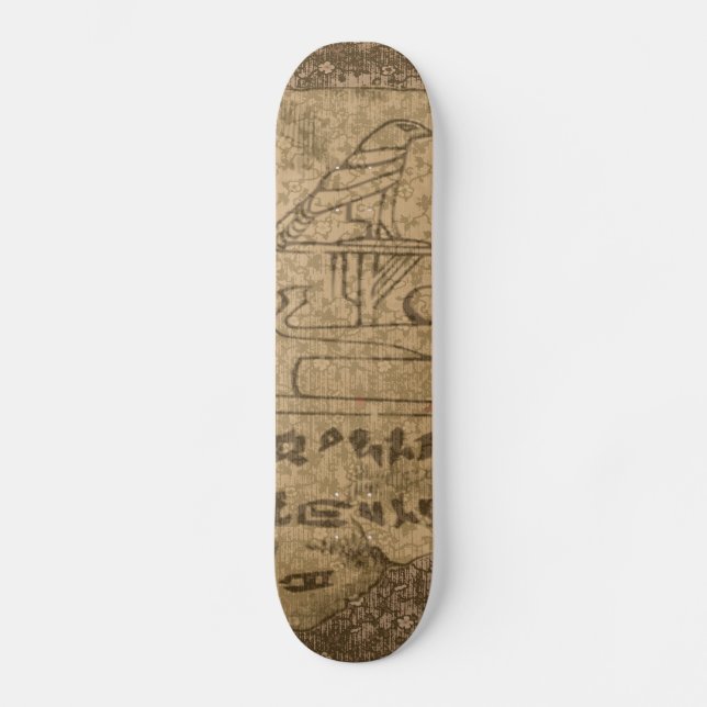 Hieroglyphic egyptier mini skateboard bräda 18,7 cm (Framsida)