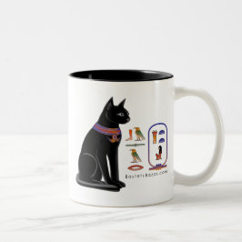 Hieroglyphic mugg för egyptisk katt
