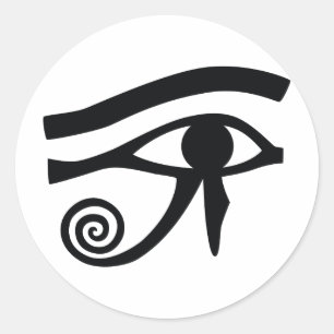 Hieroglyphic öga av Horus Runt Klistermärke