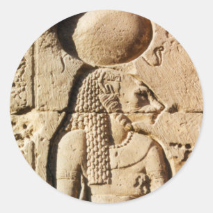 Hieroglyphic Sekhmet Lioness Runt Klistermärke