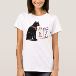 Hieroglyphic T-tröja för egyptisk katt Tee Shirt