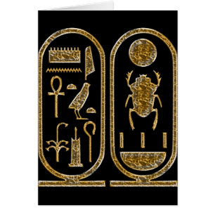 Hieroglyphics för kung Tut Hälsningskort