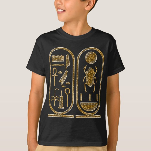 Hieroglyphics för kung Tut T-shirt (Framsida)