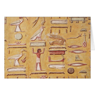 Hieroglyphics från graven av Seti mig Hälsningskort