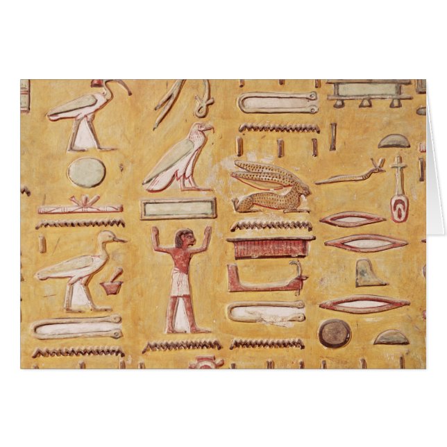 Hieroglyphics från graven av Seti mig Hälsningskort (Framsidan Horizontal)
