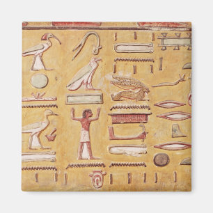 Hieroglyphics från graven av Seti mig Magnet