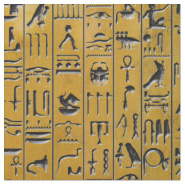 Hieroglyphics i guld tyg
