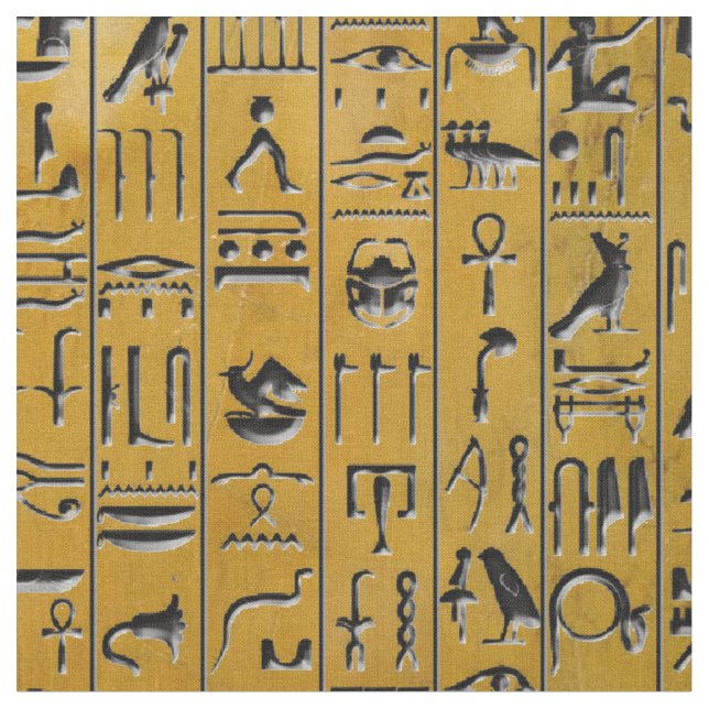 Hieroglyphics i guld tyg (Närbild)