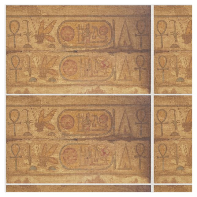 Hieroglyphics på Karnak tempelAnkh den FORNTIDA Tyg (Närbild)