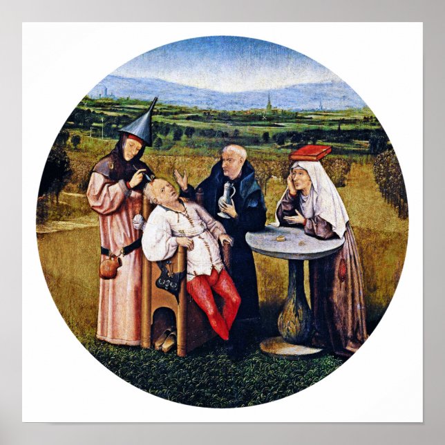 Hieronymous Bosch - Extraherande sten av Galenhet Poster (Framsidan)