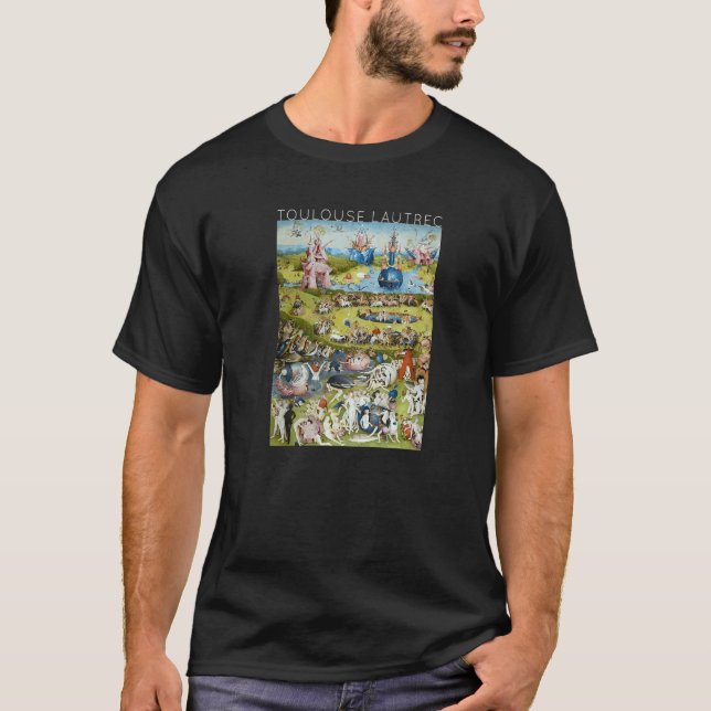 Hieronymus boch trädgården av en jordnära glädje f t shirt (Framsida)