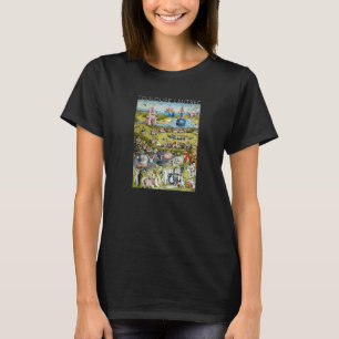 Hieronymus boch trädgården av en jordnära glädje f t shirt
