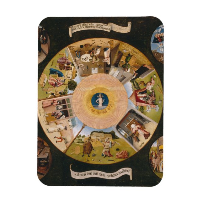 Hieronymus Bosch - de sju dödsoffren Magnet (Vertikal)