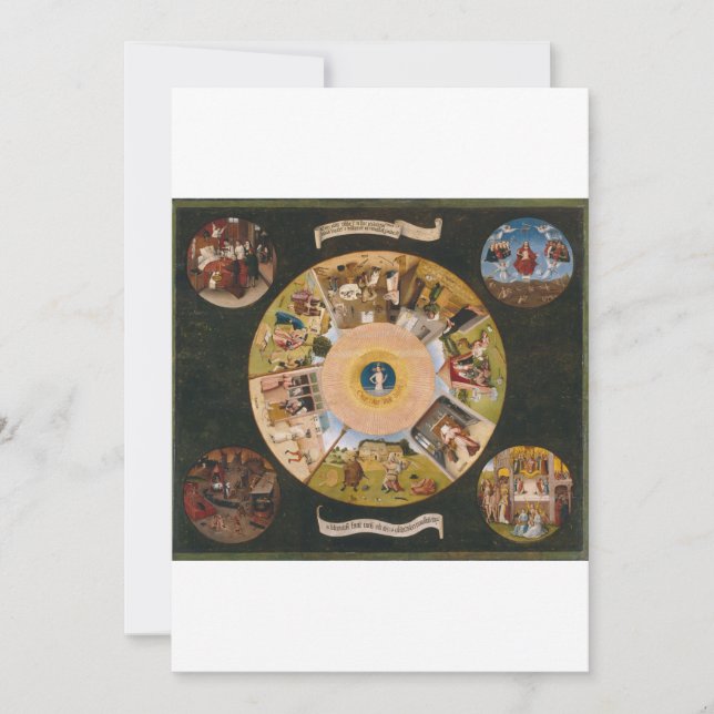 Hieronymus Bosch - de sju dödsoffren och F Inbjudningar (Framsida)