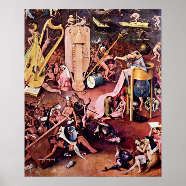 Hieronymus Bosch-helvetets trädgård, detaljer Poster (Framsidan)