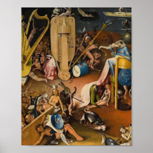 Hieronymus Bosch-helvetets trädgård Poster