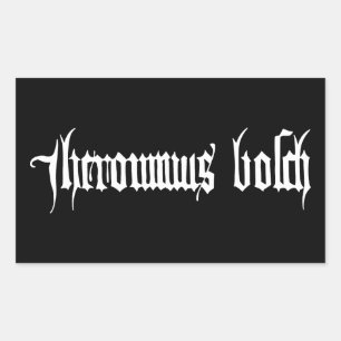 Hieronymus Bosch signatur autograf konstnär medelt Rektangulärt Klistermärke