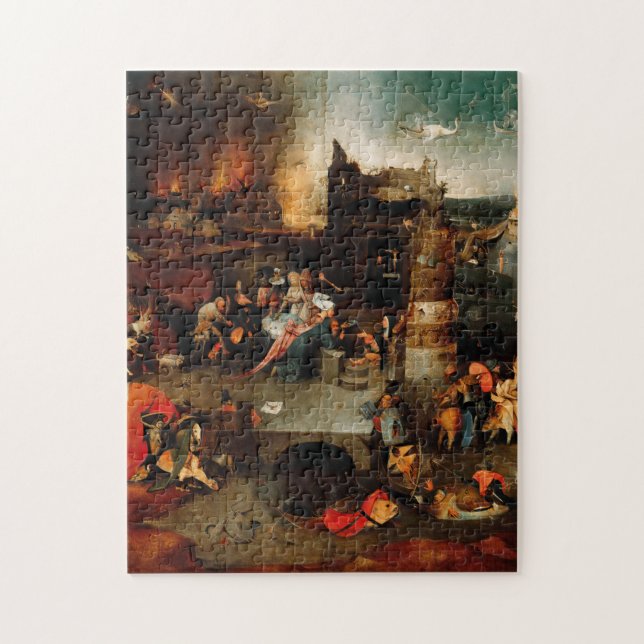 Hieronymus Bosch - Temptation of Saint Anthony Pussel (Vertikal)