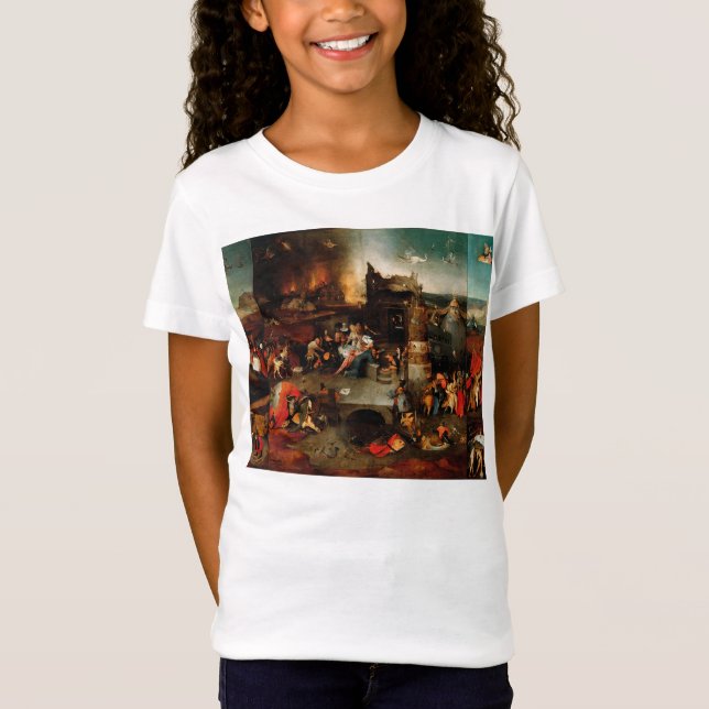 Hieronymus Bosch - Temptation of Saint Anthony T Shirt (Framsida)