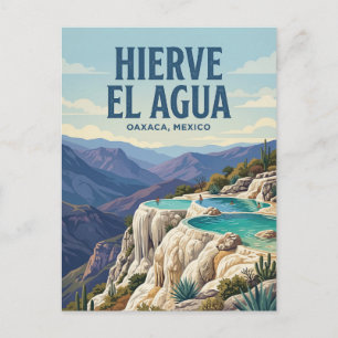 Hierve el Agua är en källbelagd kalkstensklippa so Vykort