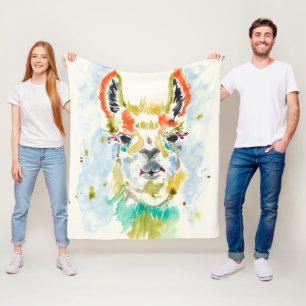 Hifi Llama - Porträtt Fleecefilt