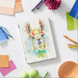 Hifi Llama - Porträtt iPad Pro Skydd<br><div class="desc">Hifi Llama I av Jennifer Goldberger. Har porträtt i ett lama i ett levande vattenfärgsliknande stil.</div>