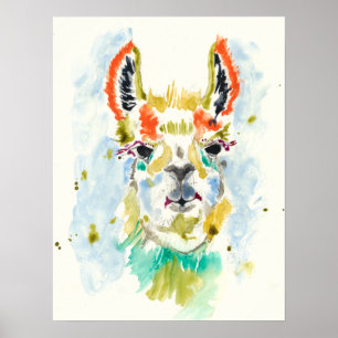 Hifi Llama - Porträtt Poster