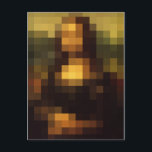 Hige Pixelated Mona Lisa Digital Art Vykort<br><div class="desc">En pixelversion av den klassiska målningen Mona Lisa. En modern roligt av Mona Lisa återskapades som pixelkonst. Lustigt vykort.</div>