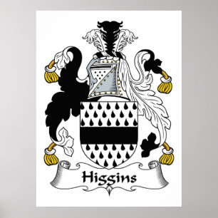 Higgins familjvapensköld poster