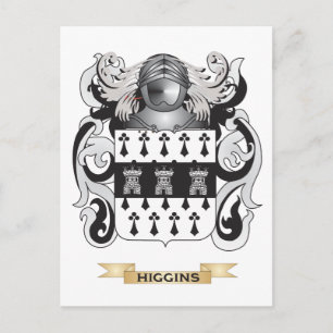 Higgins Jackar om Arm (Family Crest) Vykort