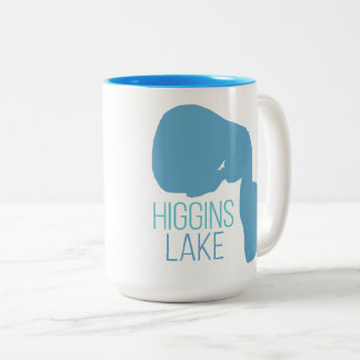 Higgins sjö, Roscommon län, Michigan Två-Tonad Mugg