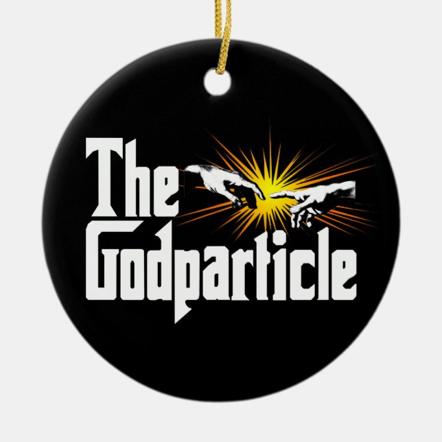 Higgs Boson the Godsple - Lusch Nerd Julgransprydnad Keramik (Framsidan)