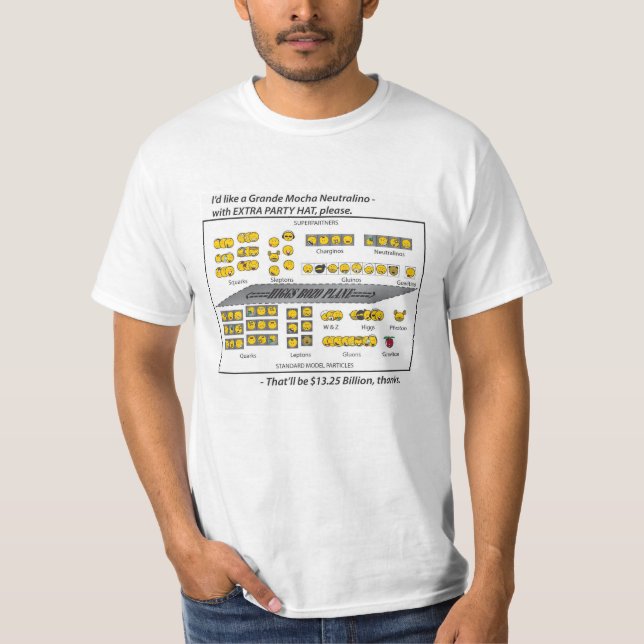 Higgs Bosons för idioter Tee Shirt (Framsida)